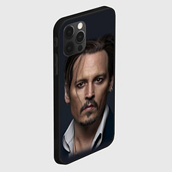 Чехол для iPhone 12 Pro Max Джонни Депп Johnny Depp, цвет: 3D-черный — фото 2