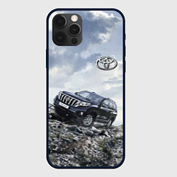 Чехол iPhone 12 Pro Max Toyota Land Cruiser Prado на скальных камнях Mount