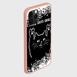 Чехол для iPhone 12 Pro Max Группа Three Days Grace и Рок Кот, цвет: 3D-светло-розовый — фото 2