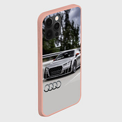 Чехол для iPhone 12 Pro Max Ауди на скоростном шоссе Audi on the expressway, цвет: 3D-светло-розовый — фото 2