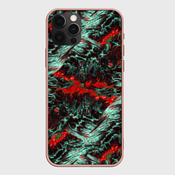 Чехол iPhone 12 Pro Max Красно-Белая Вулканическая Лава
