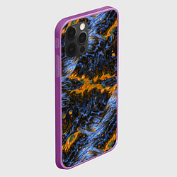 Чехол для iPhone 12 Pro Max Оранжево-Синяя Вулканическая Лава, цвет: 3D-сиреневый — фото 2