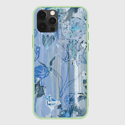 Чехол для iPhone 12 Pro Max Floral collage Растительный коллаж, цвет: 3D-салатовый