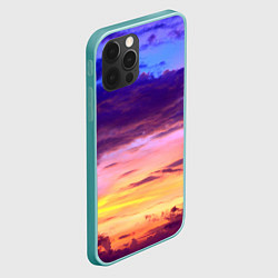 Чехол для iPhone 12 Pro Max Небо на закате, цвет: 3D-мятный — фото 2