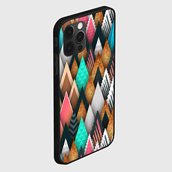 Чехол для iPhone 12 Pro Max Абстрактный цветной лес, цвет: 3D-черный — фото 2