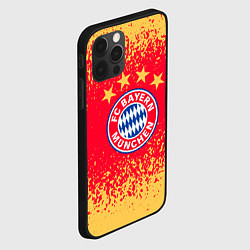 Чехол для iPhone 12 Pro Max Bayern munchen красно желтый фон, цвет: 3D-черный — фото 2