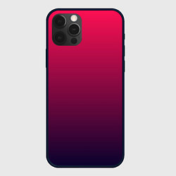 Чехол для iPhone 12 Pro Max RED to dark BLUE GRADIENT, цвет: 3D-черный