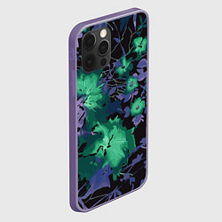 Чехол для iPhone 12 Pro Max Цветочная авангардная композиция, цвет: 3D-серый — фото 2