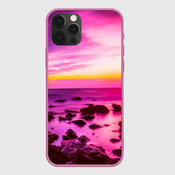 Чехол для iPhone 12 Pro Max Just a sunset, цвет: 3D-малиновый