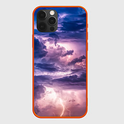 Чехол для iPhone 12 Pro Max Stormy sky, цвет: 3D-красный