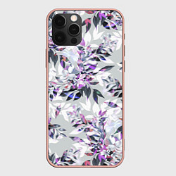 Чехол iPhone 12 Pro Max Цветы Серый Букет