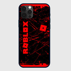 Чехол для iPhone 12 Pro Max ROBLOX красный логотип, цвет: 3D-черный