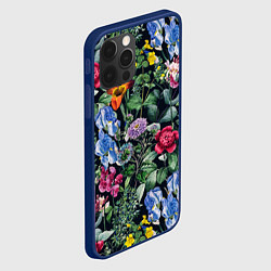 Чехол для iPhone 12 Pro Max Цветы Старый Сад, цвет: 3D-тёмно-синий — фото 2