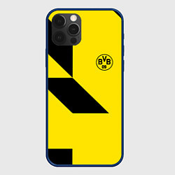 Чехол для iPhone 12 Pro Max Фк боруссия - fc borussia logo, цвет: 3D-тёмно-синий