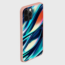 Чехол для iPhone 12 Pro Max Abstract Wave, цвет: 3D-светло-розовый — фото 2