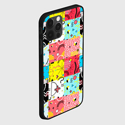 Чехол для iPhone 12 Pro Max COLORED GEOMETRIC SHAPES, цвет: 3D-черный — фото 2