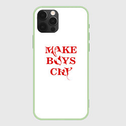 Чехол iPhone 12 Pro Max Make boys cry дизайн с красным текстом