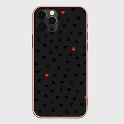 Чехол iPhone 12 Pro Max Love Death and Robots black pattern