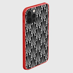 Чехол для iPhone 12 Pro Max Черно-белый модный геометрический узор арт деко, цвет: 3D-красный — фото 2