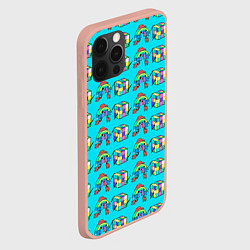Чехол для iPhone 12 Pro Max RAINBOW AND CUBE, цвет: 3D-светло-розовый — фото 2