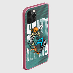 Чехол для iPhone 12 Pro Max Вечно молодой дед, цвет: 3D-малиновый — фото 2