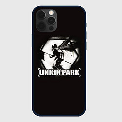 Чехол для iPhone 12 Pro Max Linkin Park рисунок баллончиком, цвет: 3D-черный