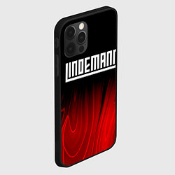 Чехол для iPhone 12 Pro Max Lindemann Red Plasma, цвет: 3D-черный — фото 2