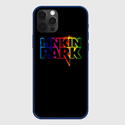 Чехол для iPhone 12 Pro Max Linkin Park neon, цвет: 3D-тёмно-синий