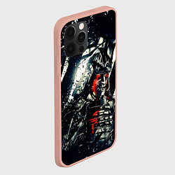 Чехол для iPhone 12 Pro Max Кровавые слезы самурая, цвет: 3D-светло-розовый — фото 2