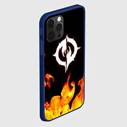 Чехол для iPhone 12 Pro Max Chaoseum Чаосеум Fire, цвет: 3D-тёмно-синий — фото 2