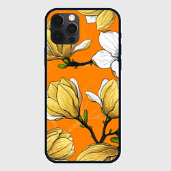 Чехол для iPhone 12 Pro Max Удивительные летние тропические цветы с нераскрывш, цвет: 3D-черный