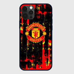 Чехол для iPhone 12 Pro Max Manchester united краска, цвет: 3D-черный
