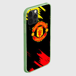 Чехол для iPhone 12 Pro Max Manchester united Texture, цвет: 3D-салатовый — фото 2