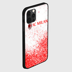 Чехол для iPhone 12 Pro Max Ac milan красные брызги, цвет: 3D-черный — фото 2