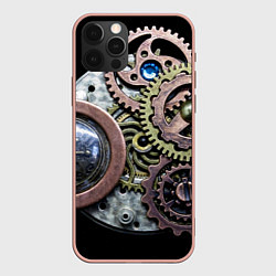 Чехол iPhone 12 Pro Max Mechanism of gears in Steampunk style