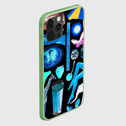 Чехол для iPhone 12 Pro Max Underground pattern Fashion 2099, цвет: 3D-салатовый — фото 2