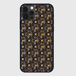 Чехол для iPhone 12 Pro Max Объемные цветы 3D паттерн, цвет: 3D-черный