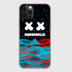 Чехол iPhone 12 Pro Max Marshmello logo крапинки