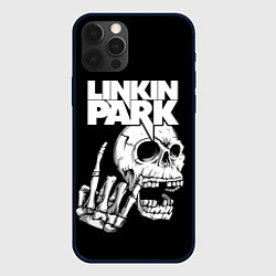 Чехол для iPhone 12 Pro Max Linkin Park Череп, цвет: 3D-черный