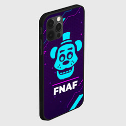 Чехол для iPhone 12 Pro Max Символ FNAF в неоновых цветах на темном фоне, цвет: 3D-черный — фото 2