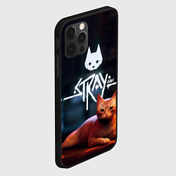 Чехол для iPhone 12 Pro Max Stray: Бродячий кот, цвет: 3D-черный — фото 2