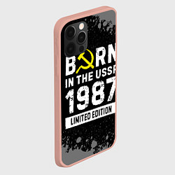 Чехол для iPhone 12 Pro Max Born In The USSR 1987 year Limited Edition, цвет: 3D-светло-розовый — фото 2