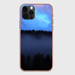 Чехол iPhone 12 Pro Max Неоновое небо над лесом