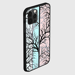 Чехол для iPhone 12 Pro Max Абстрактный узор tree branches, цвет: 3D-черный — фото 2