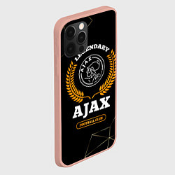 Чехол для iPhone 12 Pro Max Лого Ajax и надпись Legendary Football Club на тем, цвет: 3D-светло-розовый — фото 2