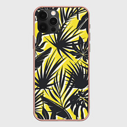 Чехол для iPhone 12 Pro Max Красочная Тропическая Листва, цвет: 3D-светло-розовый