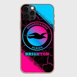 Чехол для iPhone 12 Pro Max Brighton Neon Gradient, цвет: 3D-светло-розовый