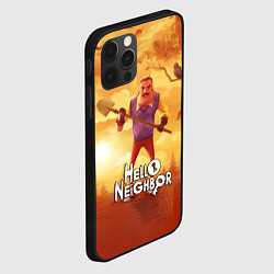 Чехол для iPhone 12 Pro Max Hello Neighbor Привет сосед Сосед с лопатой, цвет: 3D-черный — фото 2