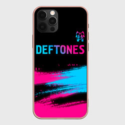 Чехол для iPhone 12 Pro Max Deftones Neon Gradient, цвет: 3D-светло-розовый