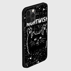 Чехол для iPhone 12 Pro Max Группа Nightwish и Рок Кот, цвет: 3D-черный — фото 2